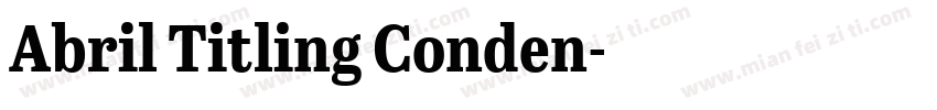 Abril Titling Conden字体转换
